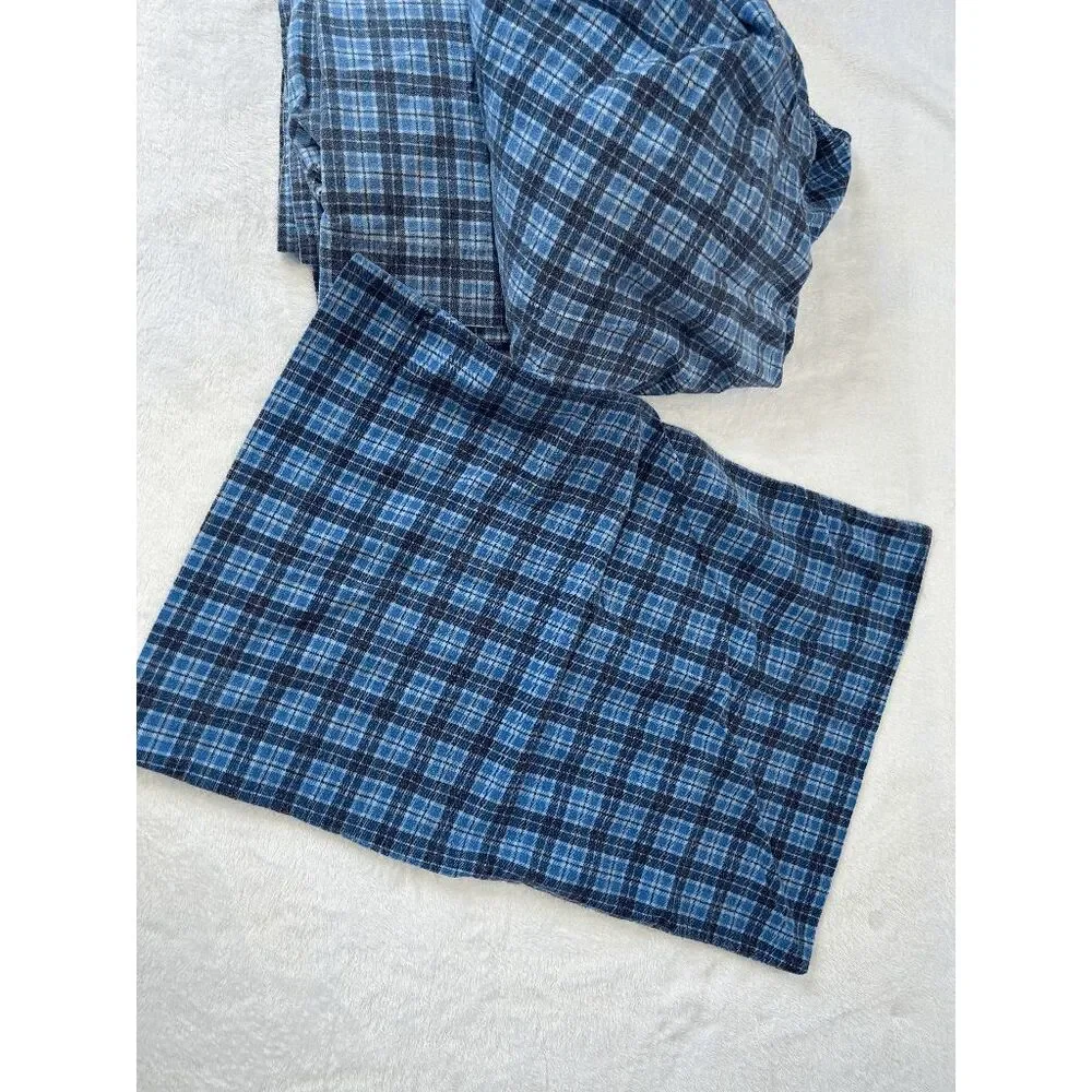Cannon 100% Cotton Flannel Vintage Blue Twin Sheet Set, Cabin, Cottage